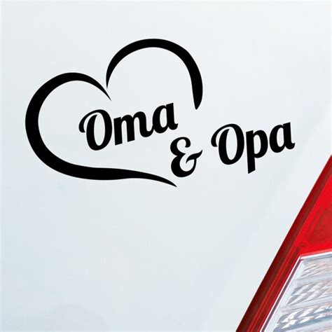 Stickeraffe Oma Opa Stolz Liebe Herz Großeltern Kind Auto Aufkleber