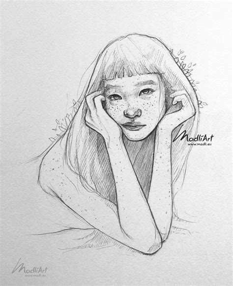 Dreamy Girl By Madliart Cool Art Drawings Art Drawings Sketches