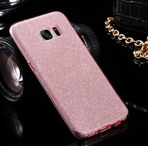 Samsung Galaxy S7 Edge Glitters Hoesje Roze Blingbling