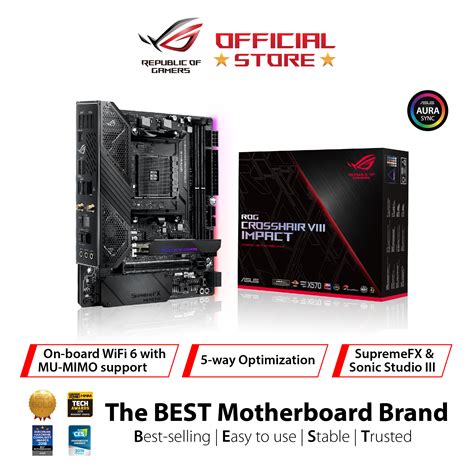 Asus Rog Crosshair Viii Impact X570 Mini Dtx Gaming Motherboard Amd Ryzen 3000 10 Power