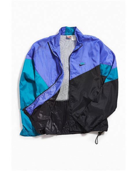 Urban Outfitters Vintage Nike Purple Teal Windbreaker Jacket In Black For Men Lyst