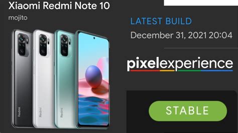 Redmi Note Mojito Pixelexperience Rom Andriod Stable Quick