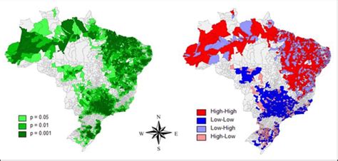 Mapa Lisa E De Cluster Bivariado Da População Rural E Taxa De Pobreza Download Scientific