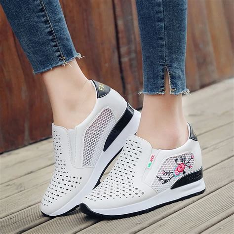 Woman New Casual Shoes 2018 Summer Pu Leather Slip On Shoes Female