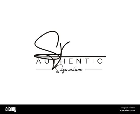 Sr Signature Logo Template Vector Stock Vector Image And Art Alamy