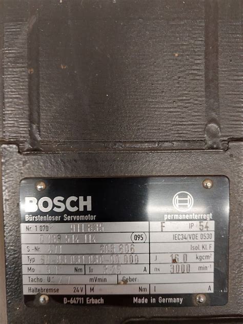 Bosch B Rstenloser Servomotor Permanenterregt Typ Sd B