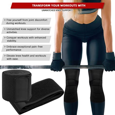 Weight Lifting Knee Wraps Support for Squatting Po... – Grandado