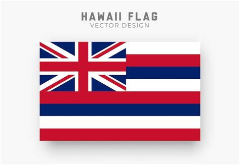 Premium Vector Hawaii Flag Detailed Flag On White Background Vector