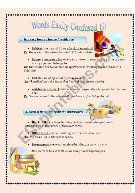 Words Easily Confused 10 ESL Worksheet By Lamyaa