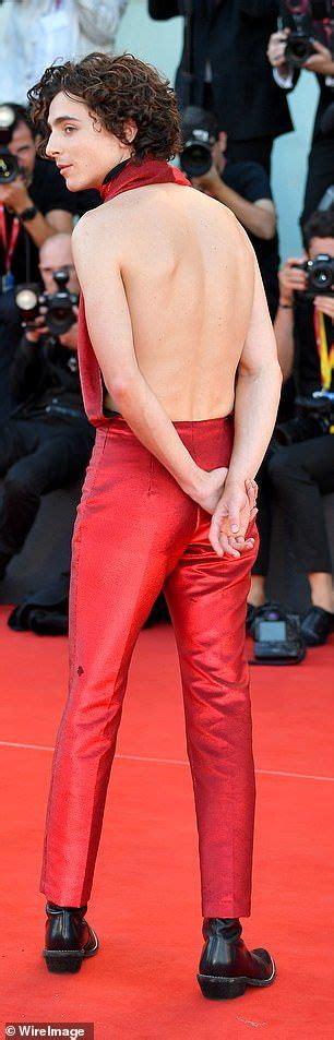 Timoth E Chalamet Wears Backless Jumpsuit At Bones And All Premiere