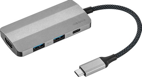 Insignia™ 4 Port Usb C Hub Gray Ns Ph541md24 Best Buy