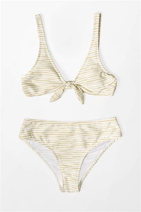 Bralette Und Hipster Bikini Set Mit Hasen Knoten Cupshe Deutschland