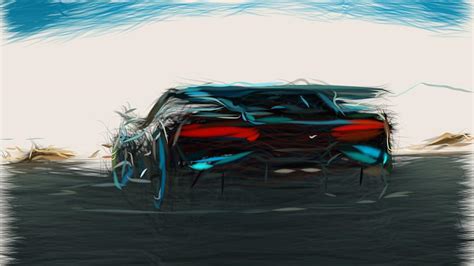 Bugatti Divo Drawing Digital Art by CarsToon Concept - Fine Art America