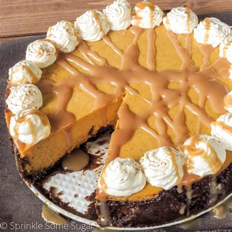 Pumpkin Pie Cheesecake - Sprinkle Some Sugar