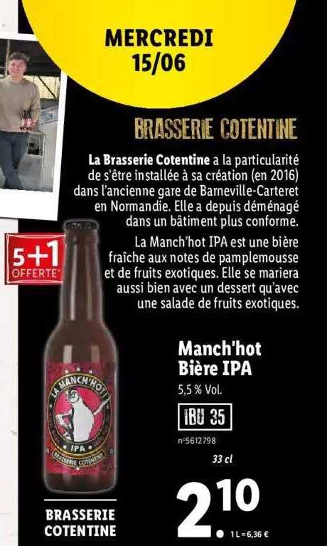 Promo Manchs hot Bière Ipa chez Lidl iCatalogue fr