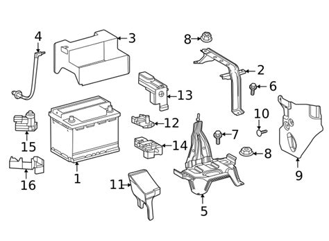 Battery Hold Down Toyota Sienna Oem Genuine