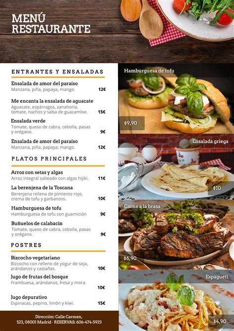 Plantilla De Men Personalizable Para Restaurantes Mexican Food Menu