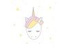 Sticker Licorne Guele Fine Geant Le Monde Du Stickers Fr