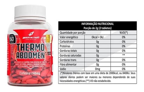 Thermo abdomen 60 cápsulas Body Action Termogênico Magazine Luiza