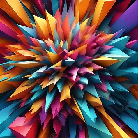 Colorful Geometric Wallpaper Background, Colorful Wallpaper, Colorful ...