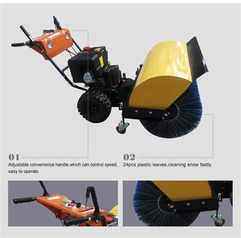 Multifunctional 15HP power gasoline snow sweeper snow cleaning machine ...