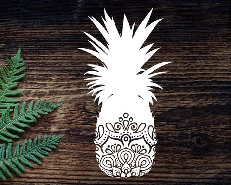 Pineapple Svg Tropical Mandala Svg Pineapple For Cricut Etsy