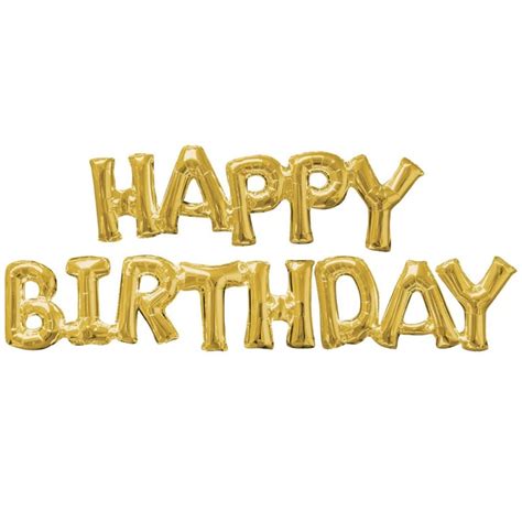 Buy Giant Happy Birthday Phrase Gold Foil Balloon Party Chest