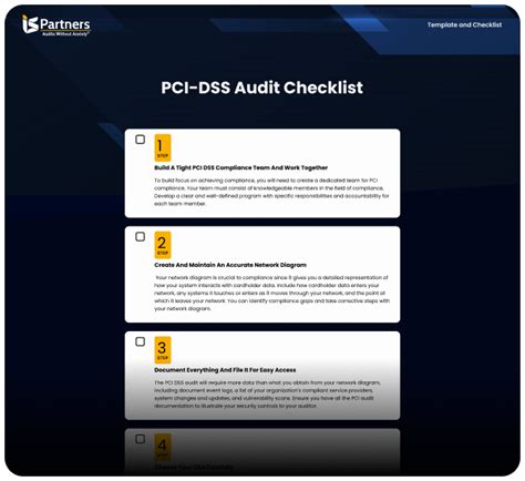 Pci Dss Audit Checklist Landing Is Partners