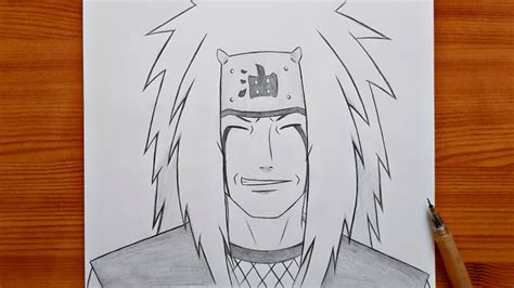 How To Draw Jiraiya From Naruto Jiraiya Step By Step Easy Drawing