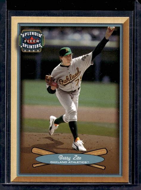 2003 Fleer Splendid Splinters Barry Zito 35 Oakland Athletics EBay