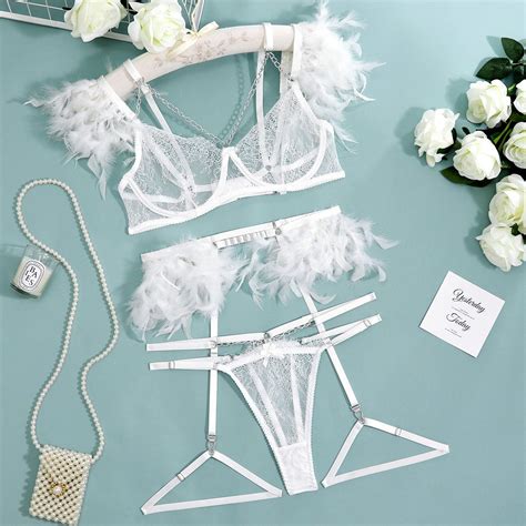 Ensemble Lily Blanc Lingerie Sexy Osez Chic Sexshop Charente 16