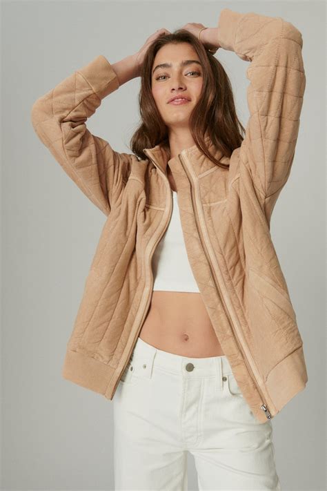 Quilted Zip Up Jacket Lucky Brand