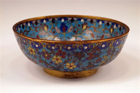 Fine Chinese Cloisonne Bowl C Polly Latham Asian Art