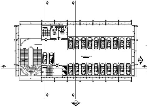 Basement Parking Plan In Dwg File Which Provides Detail Of Floor Area