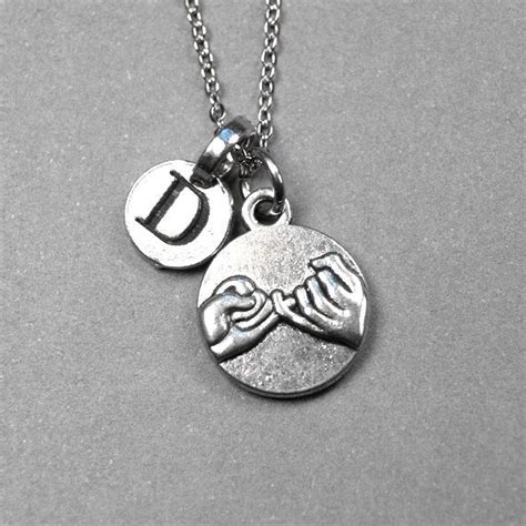 Pinky Swear Necklace Pinky Promise Charm By Chrysdesignsjewelry 18 00