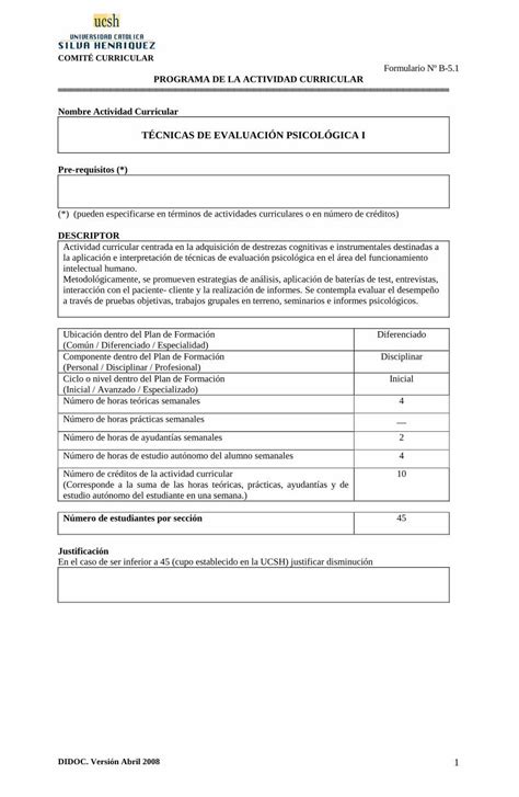 Pdf T Cnicas De Evaluaci N Psicol Gica I Ucsh Pdf Filede Test E