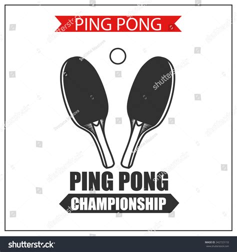 Ping Pong Logotype Ping Pong Icon Stock Vector Royalty Free 342723110