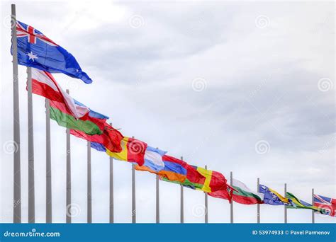 Olympic flags stock image. Image of flag, adler, style - 53974933