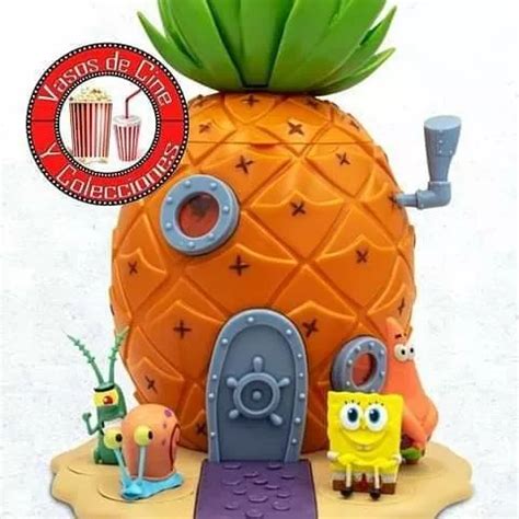 Palomera Bob Esponja Cinemex Con 4 Figuras Piña 3d Popcorn en venta en