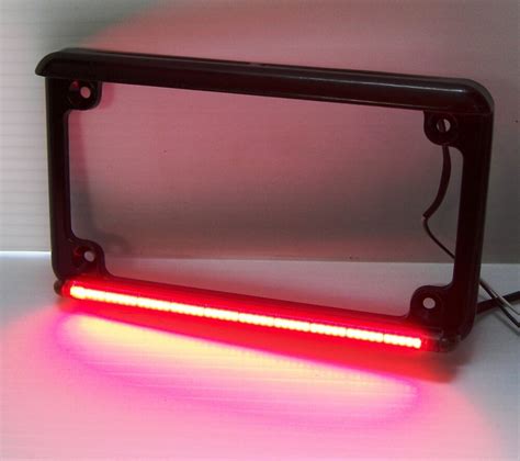 Integrated LED Motorcycle License Plate Frame With Turn Signals