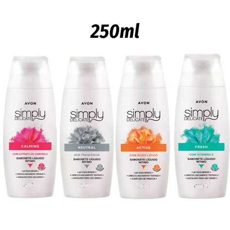 Sabonete Líquido Íntimo Simply Delicate Avon 250ml Shopee Brasil