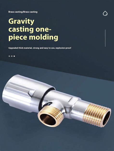 Faucet Angle Valve Universal Triangle Valve For Cold Hot Water Pipes Knob Switch Angle Valve