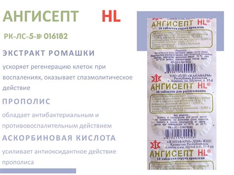 Ангисепты – ТОО "ПЛП "ЖАНАФАРМ"