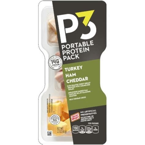 Oscar Mayer P3 Portable Protein Snack Pack With Turkey Ham Cheddar