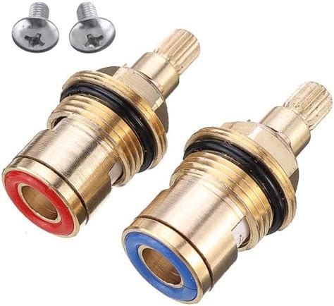 Pcs Tap Valves Set Tap Valves Replacement Brass Ceramic Stem Disc