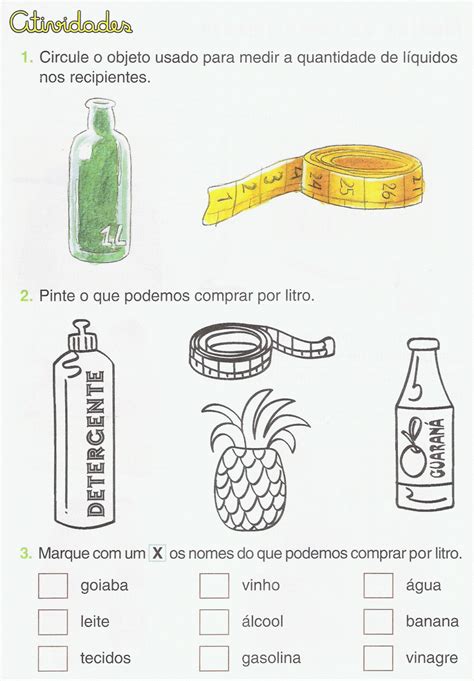 Atividades De Grandezas E Medidas Para Educação Infantil
