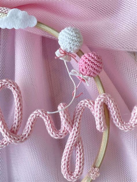 Fiocco Nascita Bimba In Tulle Rosa Con Mini Telaio E Nome In Tricotin