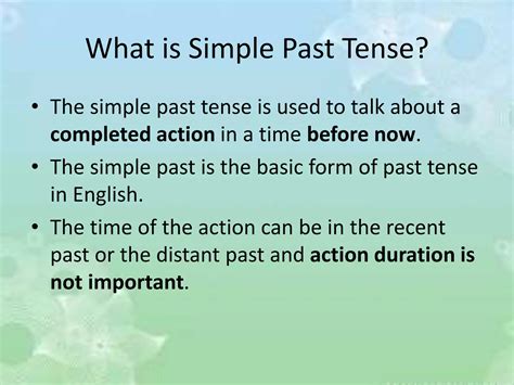 Simple Past Tense Regular Verb Ppt Free Download