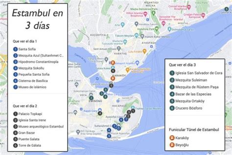 Que ver en Estambul en 3 días recorrido y mapa