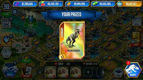 LUCKY TO RECEIVE MEGALOSAURUS IN THE EVENT JURASSIC WORLD THE GAME